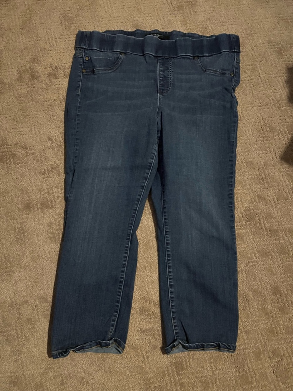 Liverpool Jeans Company Dark Blue Cropped Stretch Jeans